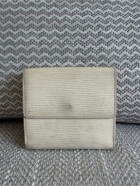 Louis Vuitton Epi Leather Ivory Trifold Wallet White Compact Wallet